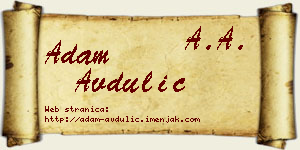Adam Avdulić vizit kartica